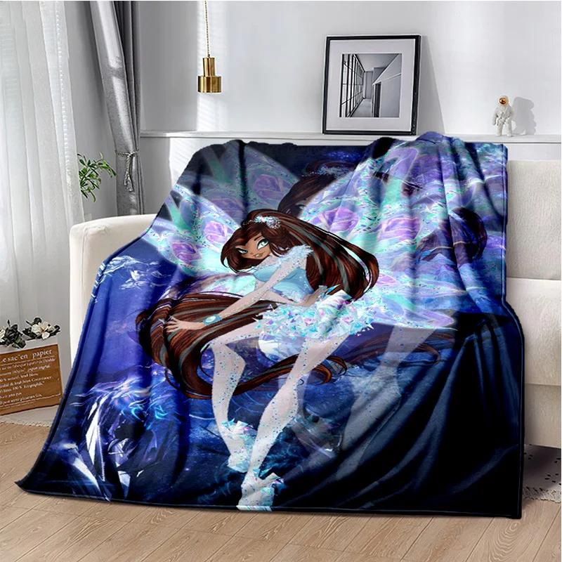 Butterfly Fairy Winx Club Ballet Girl Soft Plush Blanket,Flannel Blanket Throw Blanket for Living Room Bedroom Bed Sofa Picnic