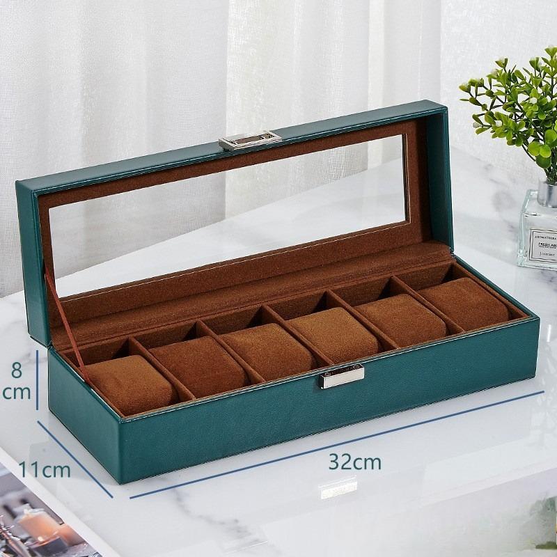 6-Slot PU Leather Watch Box - Luxury Storage & Display Case for Wristwatch Mechanical Watch, Watch Organizer for Men Women