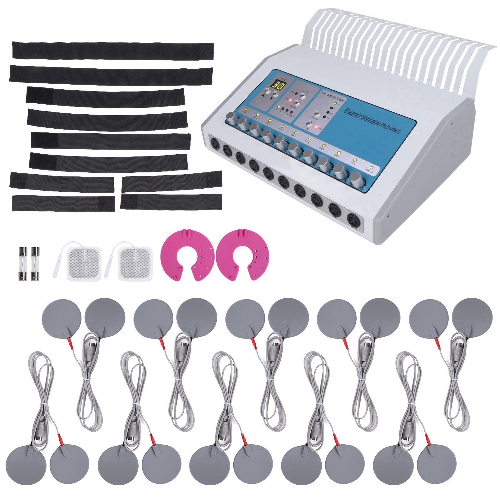 

Массажер для похудения тела 12 пар электродных накладок Регулируемый импульсный мышечный стимулятор Массаж UK PLUG