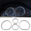 Para BMW E46 Anillos Cromados para Esferas del Tablero Bisel Embellecedor Velocímetro AC para BMW E46 M M3 Cubierta de Estilo Circular para Coche Accesorios de Automóvil