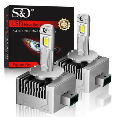 2 Adet 60000Lm D1S D3S LED Far Ampulleri D2S D4S D8S D1R D2R D3R D4R D8R Turbo LED 30SMD CSP Işıklar Araba Lambası İçin Canbus 100W 6500K Far
