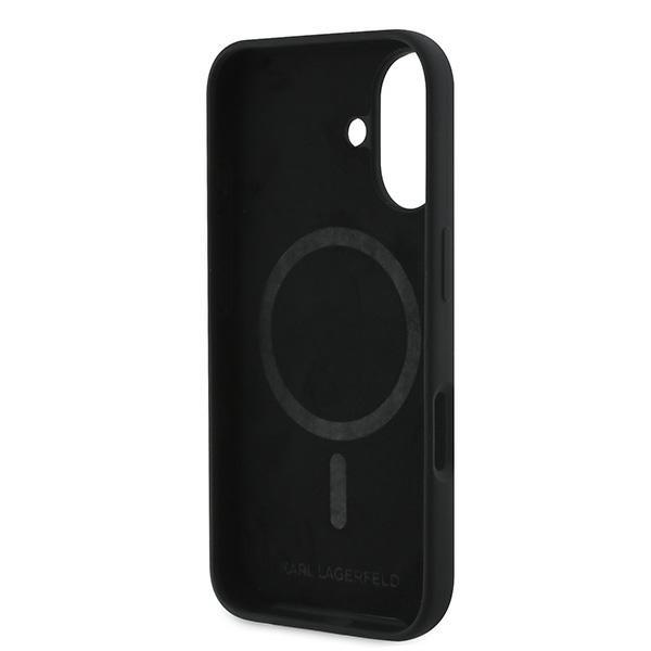 Karl Lagerfeld Klhmp16Mskchpplk Iphone16 Plus 6.7 Czarny/Black Hardcase Silicone Double Heads Print Magsafe