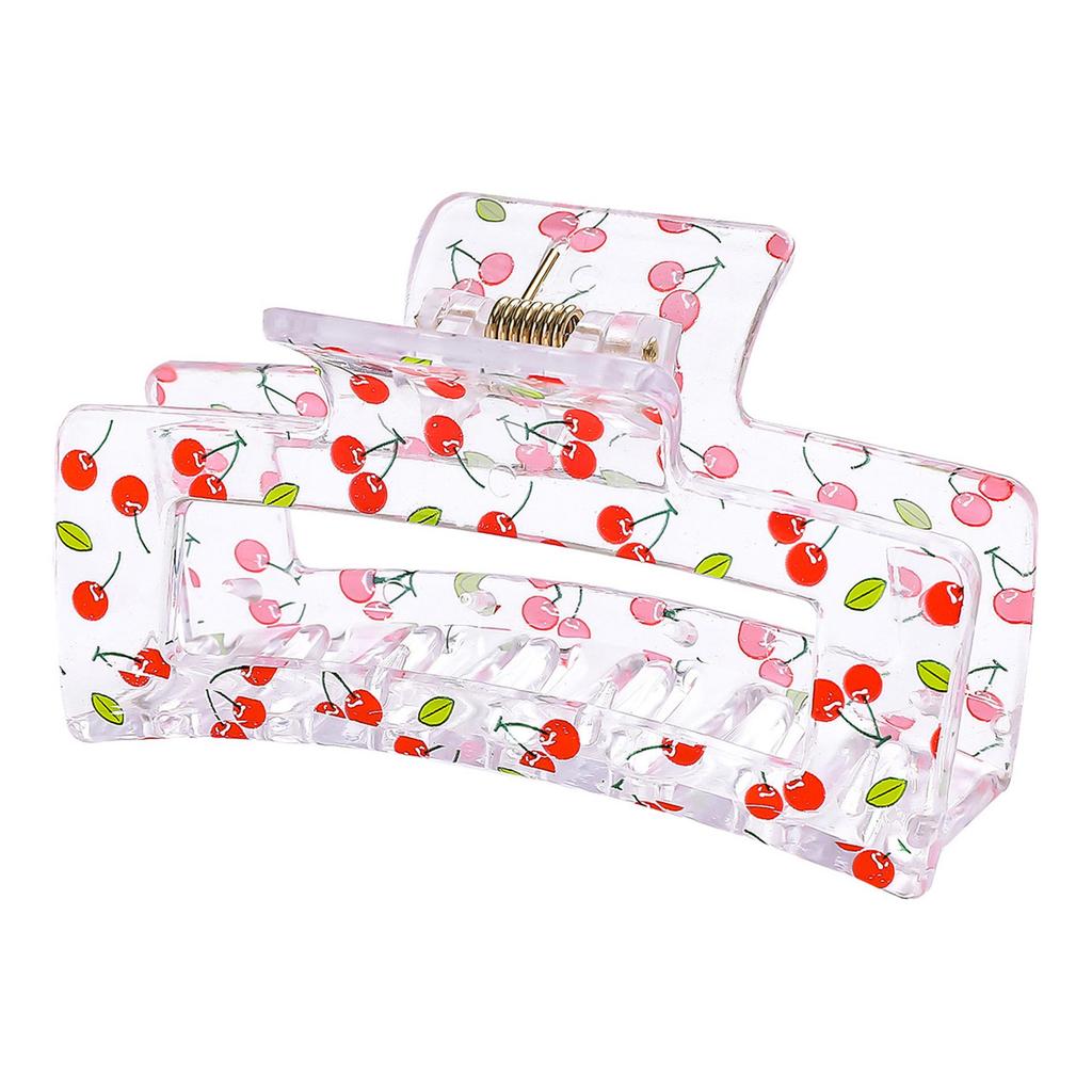 Floral Fruit Shark Hair Clip – Cute Orange Updo Accessory for Girls