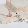Cartoon Prinzessin Herz Anhänger Halskette mit Hochwertiger Diamant Krone Halskette