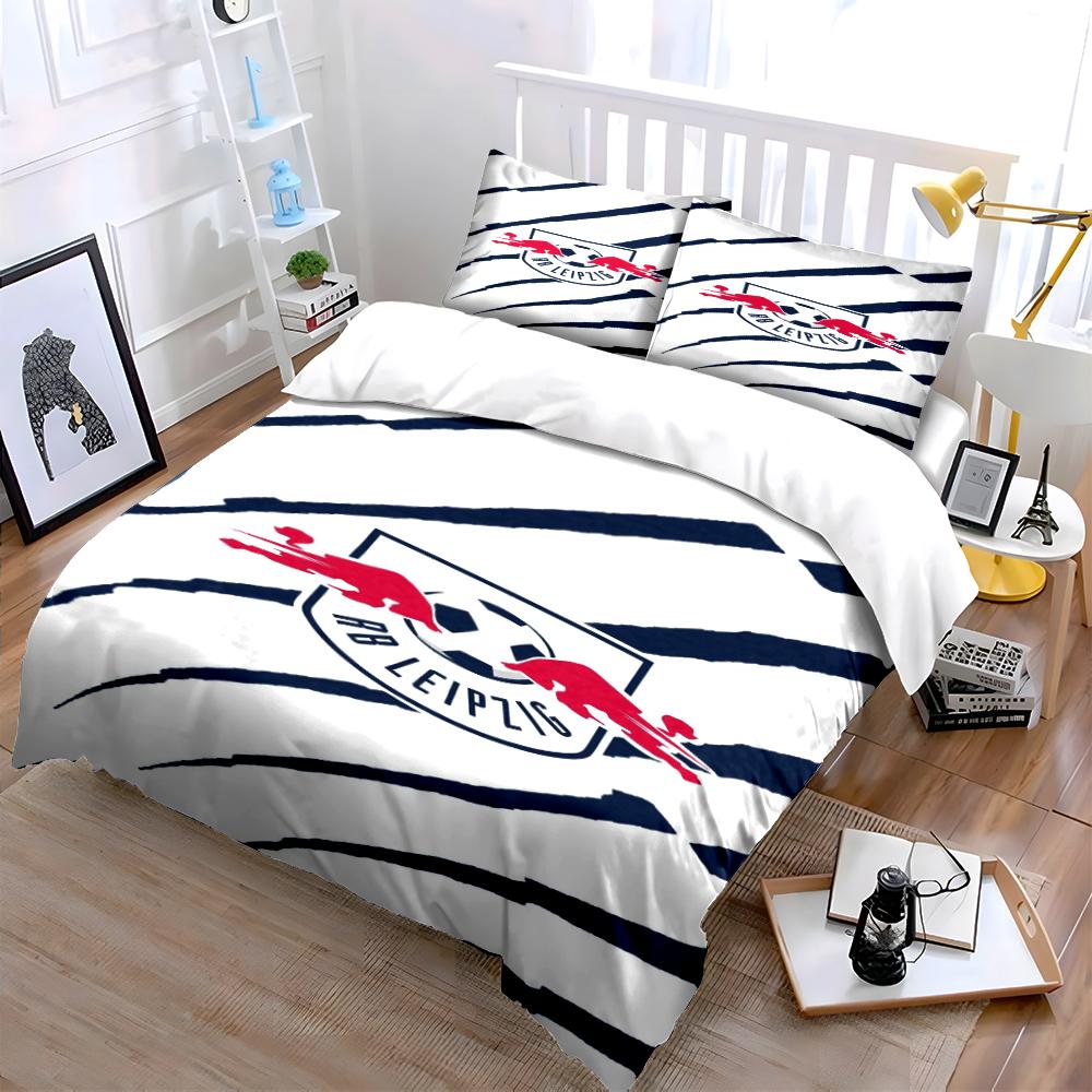 RB Leipzig Logo Bedding Set Bedding Duvet Cover Set Duvet Cover Pillowcases Home Decor (1 * Duvet Cover 2 * Pillowcases, without duvet insert)