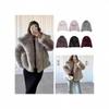 Dames Plus Size Kunstvos Bont Wijde Revers Jas 1000g, Winter Warm Kunstleer Bont Bovenkleding Voor Dames