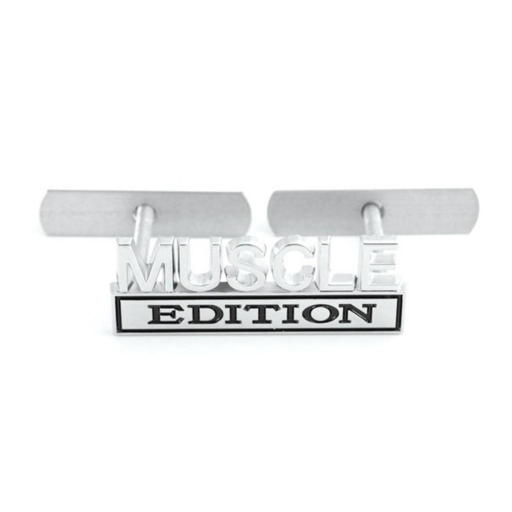 1Pc 3D Metal Muscle Edition Logo Car Front Grille Badge Side Fender Rear Trunk Emblem Sticker Decal