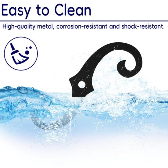 Yousheng 1 Pair Cast Iron Shutter Fasteners with Screws Weatherproof Rust Resistant Powder Coated Decorative S-Shaped External Shutter Dogs Tiebacks