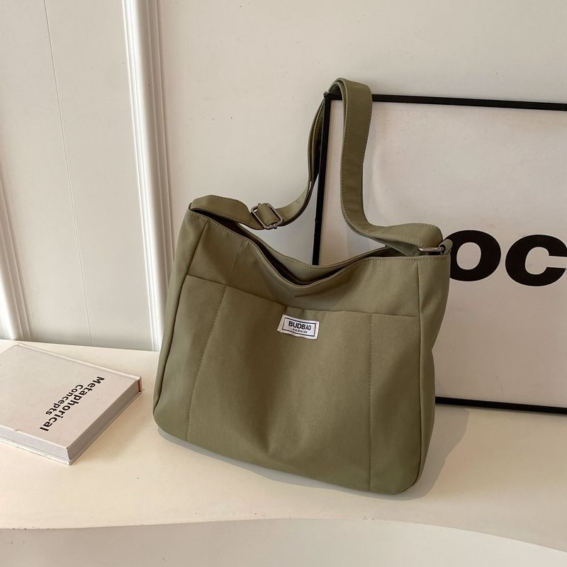 High-value pastoral canvas big bag, popular large-capacity shoulder messenger bag, lazy wind going out backpack