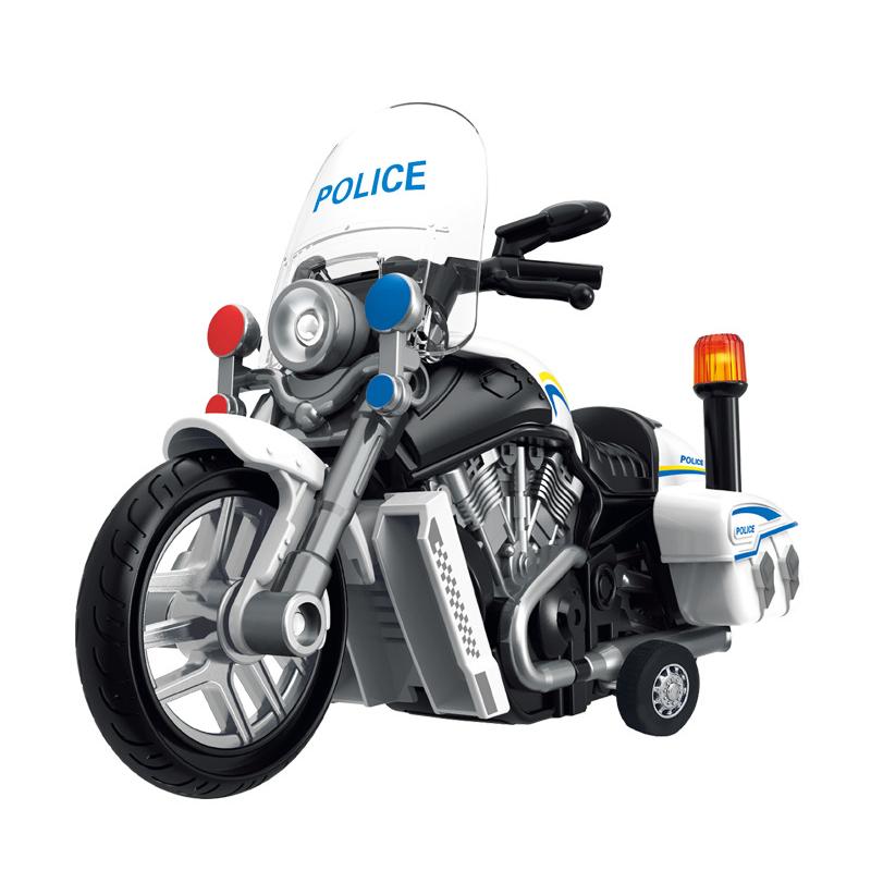 

Патрульная инерционная машина Мотоцикл Модель полицейской машины со звуком и светом Для детей