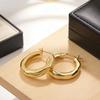 Gold Silver Hoop Earrings Women Minimalist Fashion Stackable Jewelry