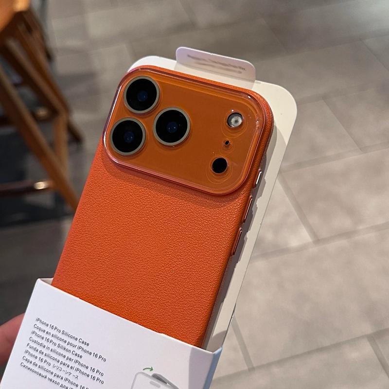 Luxury Leather Texture Phone Case for For Iphone 11 12 13 14 15 16 17 Pro Max Plus Air Lens Protection Shockproof Bumper Cover