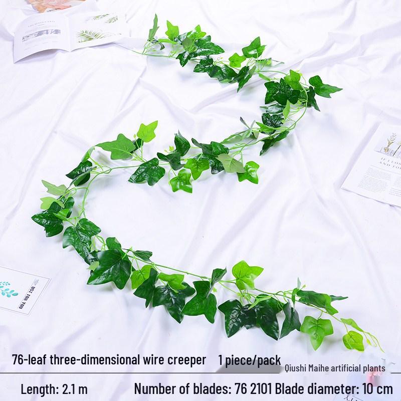 Artificial Grape Leaf Decoration: Green Creeper Vine for Ceiling Plants, Flowers - Wholesale Options Available.