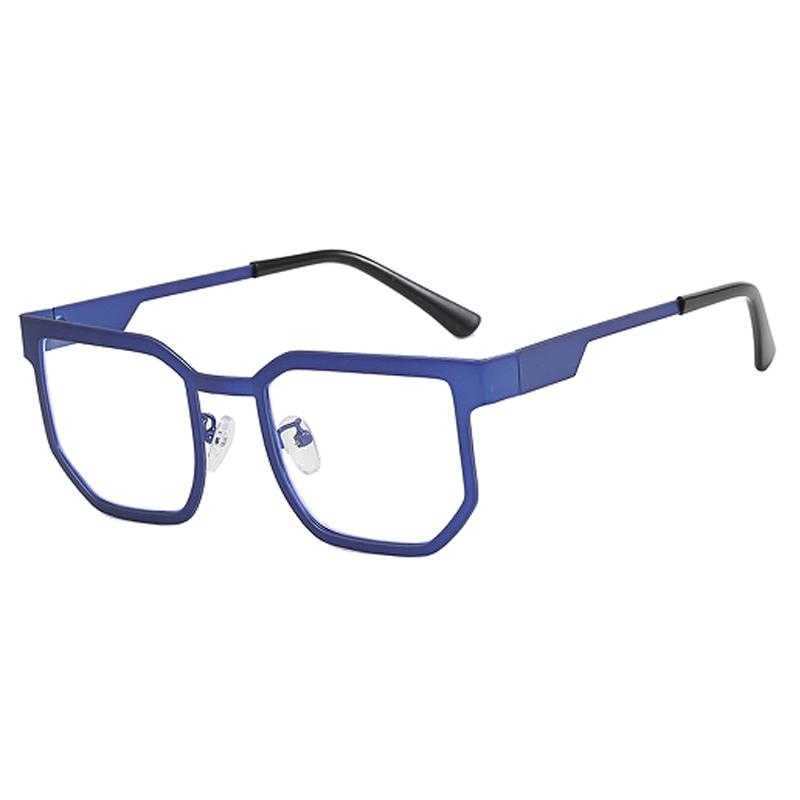 Steel Square Irregular Flat Mirror With Anti Blue Light, New Eyewear Frame, Steam Punk Metal Eyewear Frame 7849