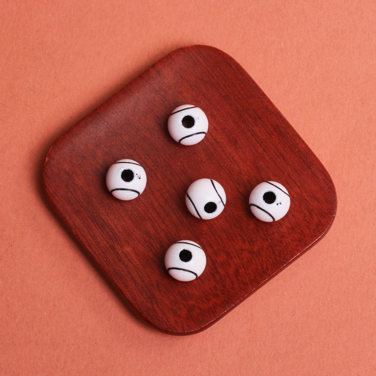 

Модные браслеты унисекс, принадлежности для изготовления ювелирных изделий, 5 шт., свободные бусины 11 мм, акриловые бусины в виде футбольного мяча, баскетбольного футбольного мяча с подвесками в виде отверстий, круглые 15,5 мм Style 13