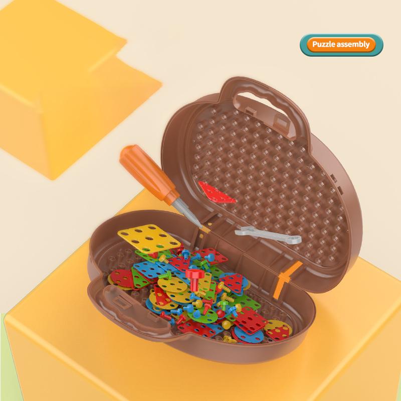 Cute Cartoon Double Sided Screw Tool Box DIY Toys Educational Toys Girls 6/7/8/10 Years Old