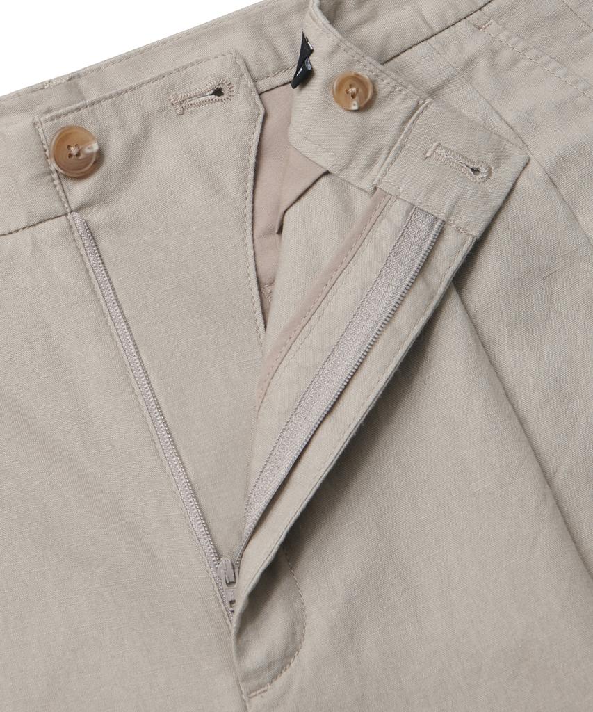 Musinsa Standard Cotton Linen Two-Tuck Wide Pants [Beige]