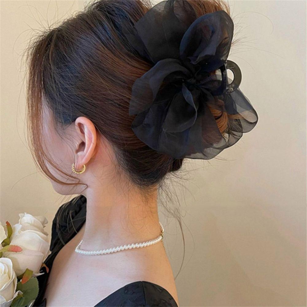 Large Hairpin Headdress Bowknot Hair Crab Clip Bow Hair Claw Korean Shark Clip Women Hair Clip