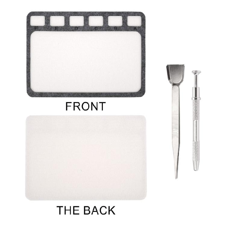 3/4 Piece Portable Jewelry Making Kit Felt Bead Tray Metal Scoops 6 Compartments Bead Craft Mat For Craft Organization