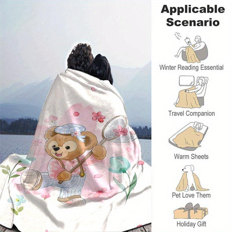 1pc, Duffy (6) Cozy Flannel Throw Blanket, Perfect Gift for Bedroom, Living Room, Travel, Camping, Car, Beach, Office Naps, Ideal Sofa Blanket, Outdoo