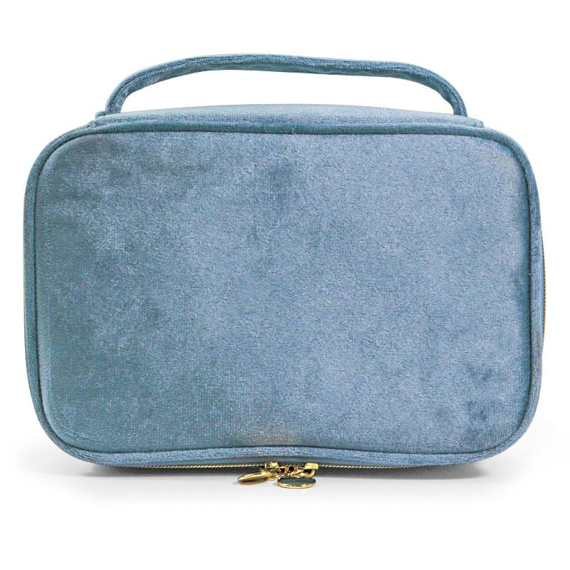 2022 New Fashion Flannel Makeup Bag Portable Portable Cosmetic Storage Bag Large Capacity Travel Cosmetic Case