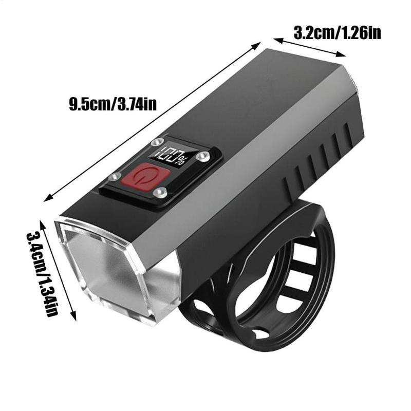 Bicycle Headlight Usb Rechargeable Cycling Safety Front Lamp Waterproof High Brightness Bike Flashlight For Night Riding Lamp