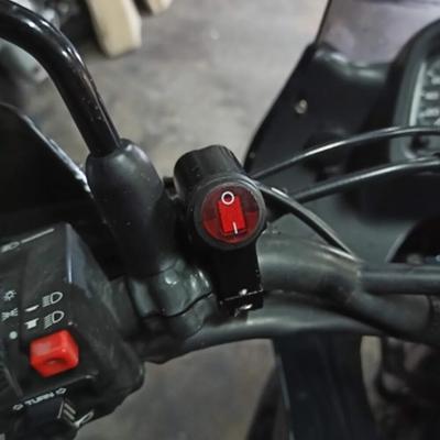 Aluminiumlegierung Scheinwerferknopf Ein/Aus-Schalter Nebelscheinwerfer Wasserdicht 12V Lichtschalter Motorradlenker
