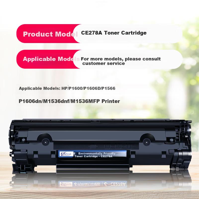 Edai CE278A Toner Cartridge, 2-Pack, Compatible with Hp78A, for HP 1536dnf, P1600, P1606dn, P1560, 1566 Printers, M1530, Canon 328, Mf4712, M4752