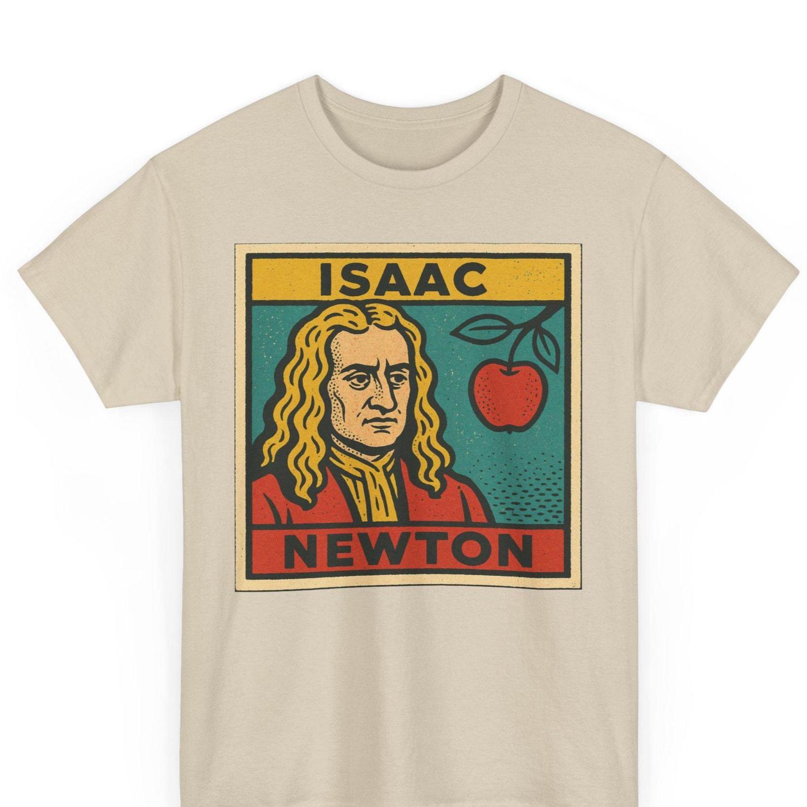 Isaac Newton Retro Comic T-Shirt: Vintage Science Pop Art Tee M