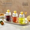 De Ou Xingguang Press-Type Glass Oil & Sauce Dispenser Set