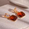 Retro Square Crystal Rhinestone Geometric Earrings