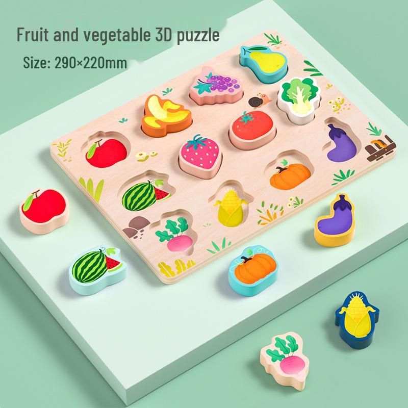 Montessori Shape Matching Puzzle Board for Infants, 1-2.5 Years Old