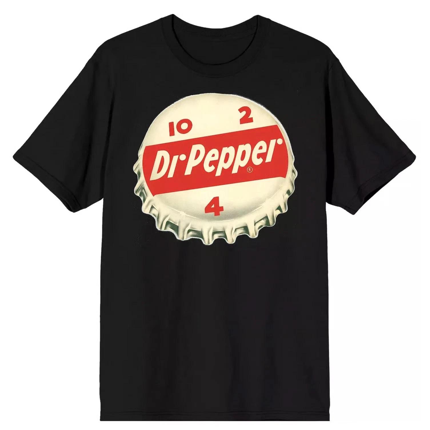 Dr. Pepper T-Shirt Men s Bottle Cap Graphic Print Design Tee XS