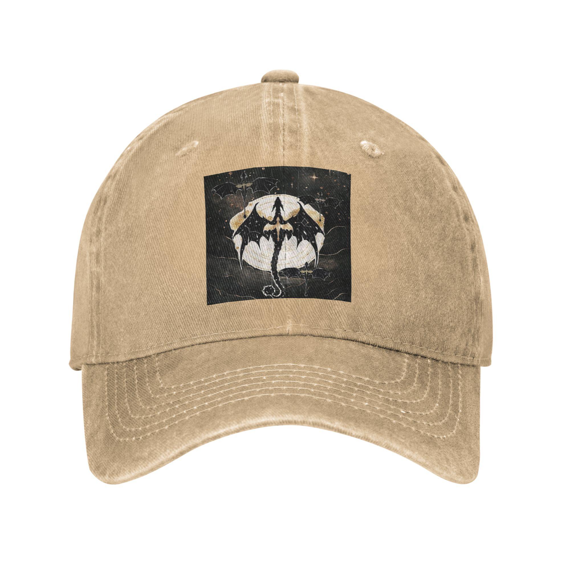 

Fourth Wing Dragon Denim Cap Casual Baseball Caps Adjustable Hat Summer Unisex Baseball Hats One Size