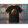 Reggae Rasta Löwe T-Shirt Bunt Wildtierliebhaber KI-Design Lässig Unisex Weich Vielseitig