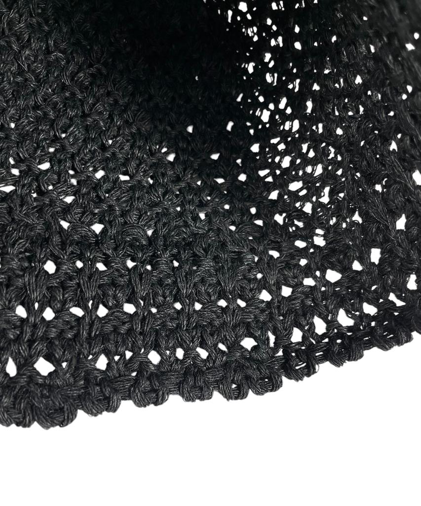 SK8ER ROCK Cross Knit Bucket Hat ((Black))