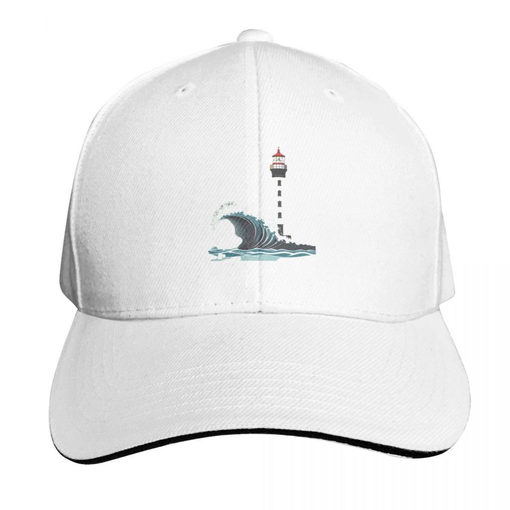 Minimalist Ocean Waves Lighthouse Baseball Cap Anime Hat Sports Cap New Hat Golf Cap Hats Unisex Womens