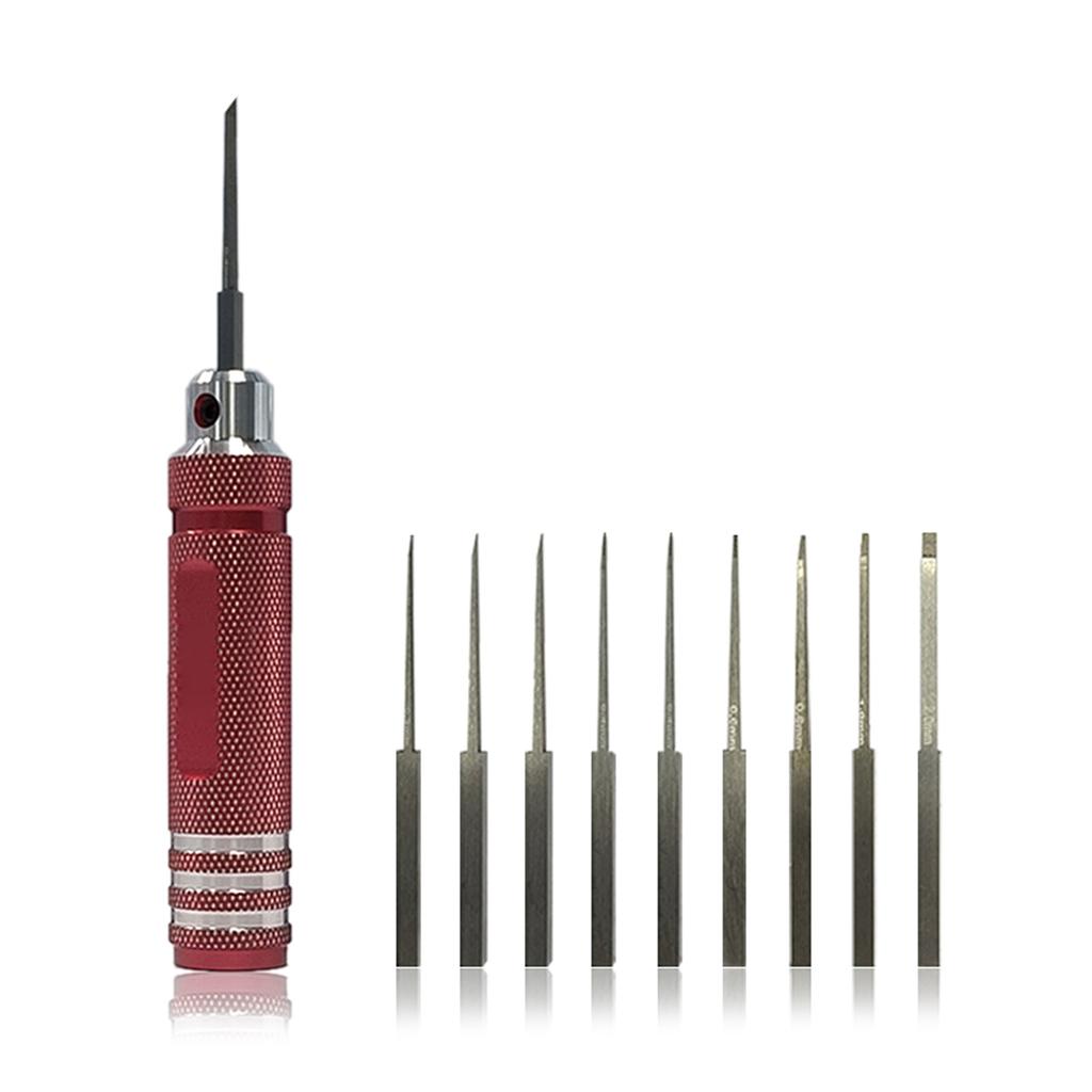 Model Scriber with 9 Blades for Modeling Hobby Resin Carved Scribe Line Cutting Tool Chisel with Storage Case
