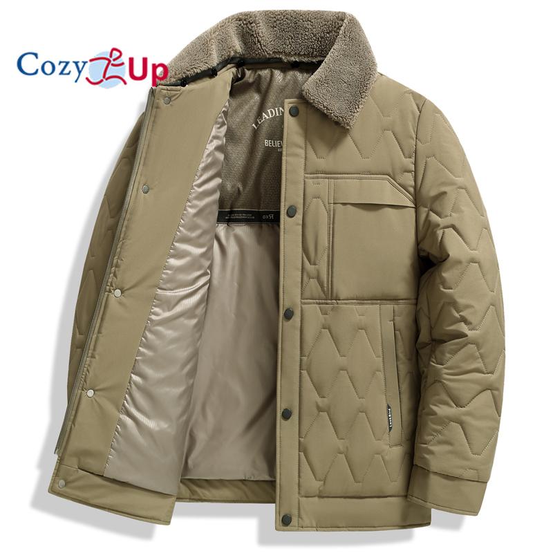 Men's Cotton Jacket with Removable Collar