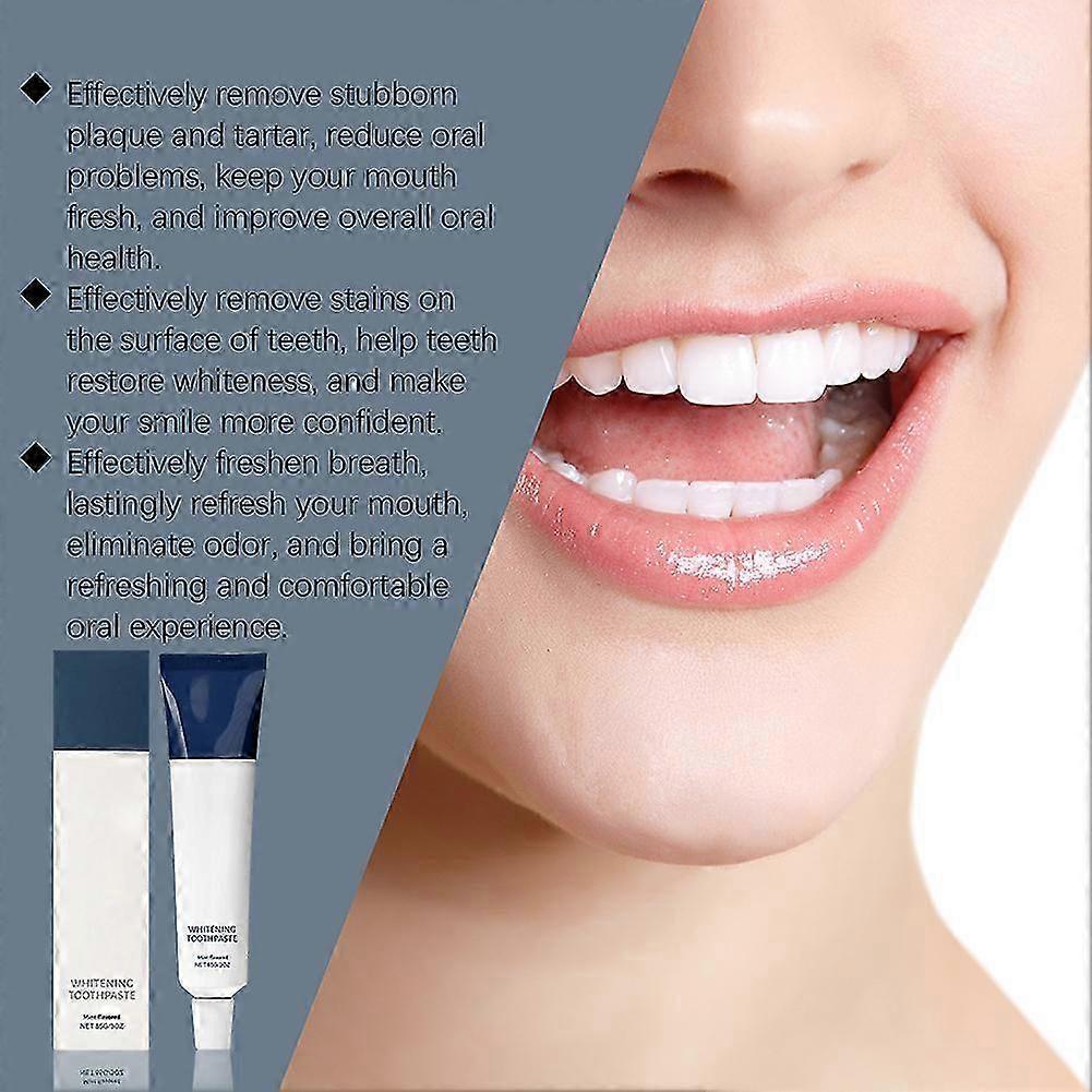 Nano Hydroxyapatite Teeth Whitening Toothpaste with Coconut Oil & Xylitol, Fresh Breath, Gum Care, Enamel Repair, 100g