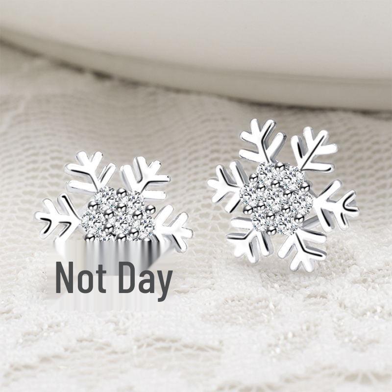 S925 Silver Korean Trend Christmas Earrings for Women - Elegant High-End Design