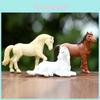 Pvc Horse Model Miniature Figure Set With Three Poses For Home Decor And Collectors