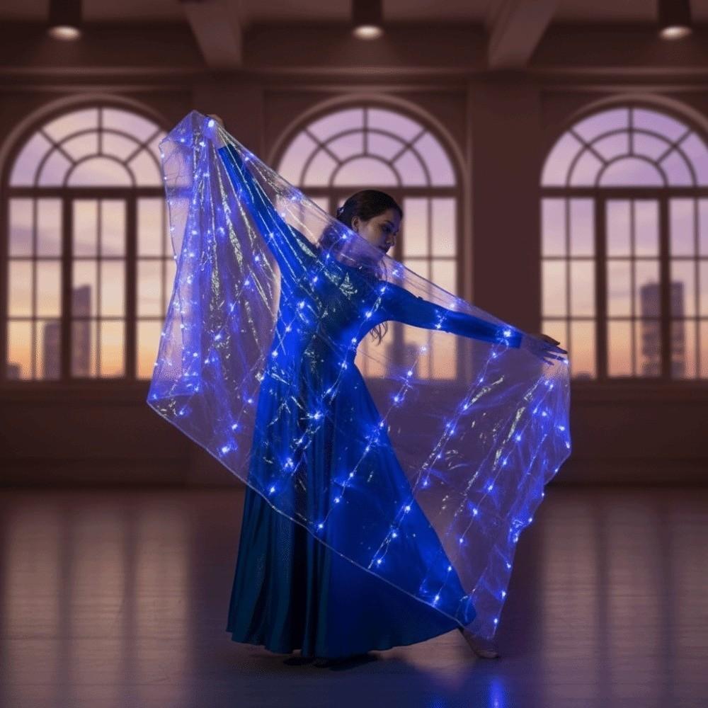 Solid Color LED Luminous Scarf Dance Performance Performance Props New Stage Props Dance Festival