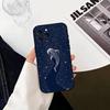 Line W-Whale Phone Case For iPhone 17, 16,15,14,13,12,11 Plus,Pro Max, Others Soft Black Cover