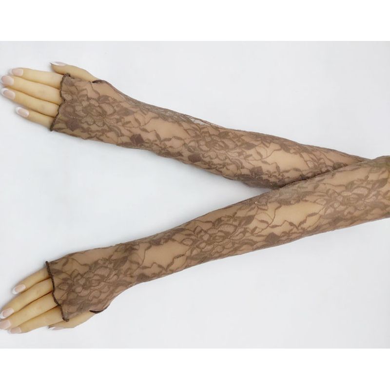 

Солнцезащитные перчатки для женщин весна лето осень защита рук удлиненный рукав для вождения рукав с защитой от УФ-лучей вискозное волокно нарукавник Coffee All yards