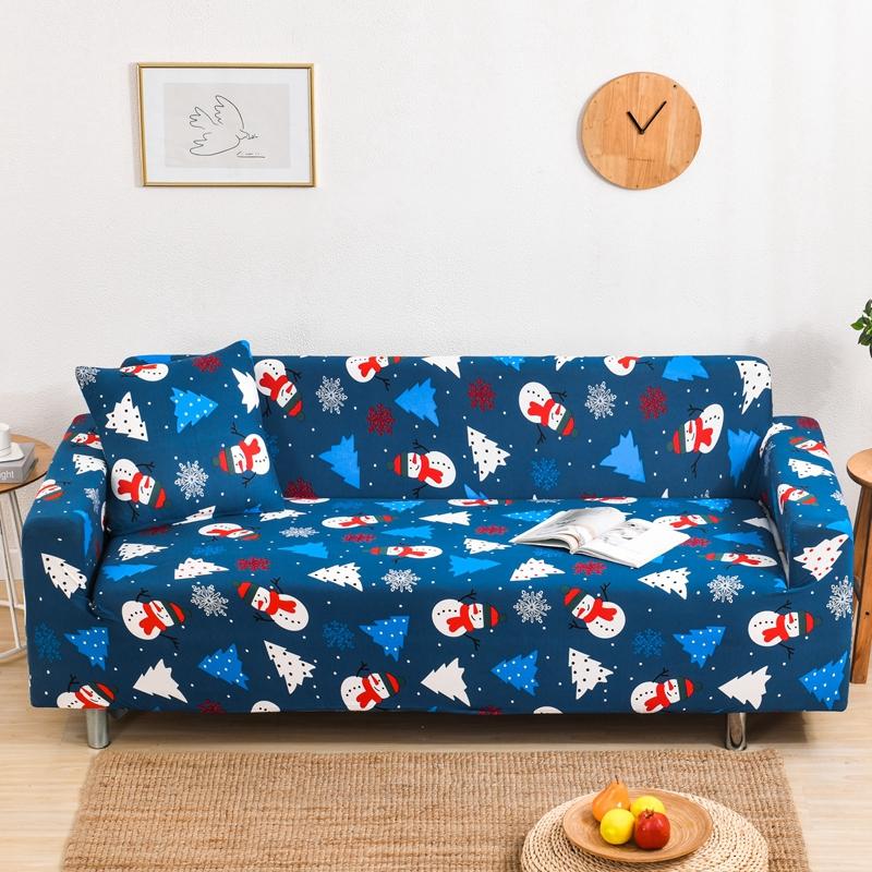 Christmas Elastic Sofa Covers for Living Room Funda Sofa Couch Cover Chair Protector Universal Sofa Slipcovers X-mas Home Decor