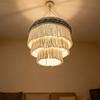 Textured Weave Bohemian Tassel Lampshade Handwoven Tassel Light Shell  Living Room