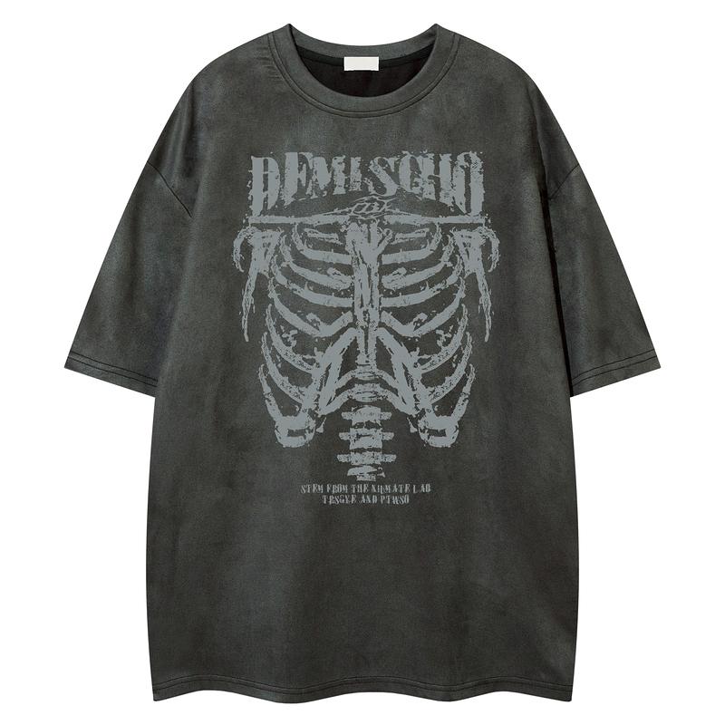 Trendy Men's Letter Print Short Sleeve T Men's Summer T-shirt ins Fashion Brand Loose Casual Top