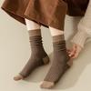 Spring And Autumn Pure Color All-Match Pile Socks Mid-Tube Socks Contrasting