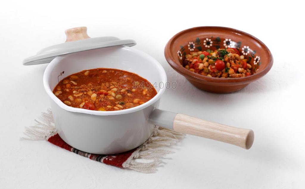 Fuji Enamel Cotton Plus Saucepan, 18cm, Greige, CTP-18S.GG